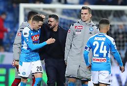 Napoli, gol al 94': battuto il Sassuolo
