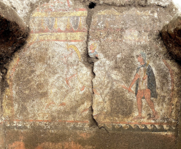 Necropoli di Pontecagnano, alla luce una tomba a camera dipinta