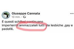 Frasi contro gay, Cannata indagato