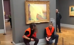 Ambientalisti lanciano purè di patate contro quadro di Monet