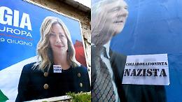 Manifesti di Meloni e di Tajani imbrattati a Caserta, avviata indagine