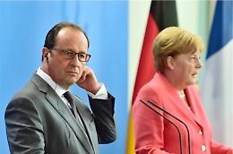 Immigrati, ideona Merkel-Hollande: «Centri di registrazione in Italia»