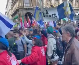 Tensione a Milano tra manifestanti pro Palestina e Brigata ebraica