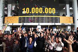 L'aeroporto di Capodichino festeggia 10 milioni di passeggeri