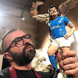 Diego con le ali statuetta del presepe, l'omaggio di Genny Di Virgilio