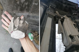 Ponte della Maddalena, «danneggiata la statua di San Gennaro»