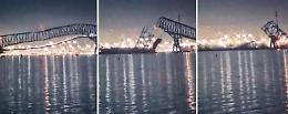 Crollo ponte colpito da nave a Baltimora: «Si cercano almeno 7 persone»