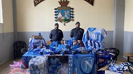 Scoperto deposito di capi contraffatti del Calcio Napoli