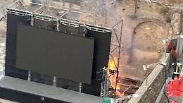 Distrutto da un incendio il palco per Benevento Festival