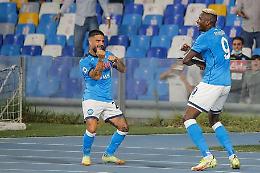 Napoli-Cagliari 2-0, prosegue a punteggio pieno la cavalcata degli azzurri 