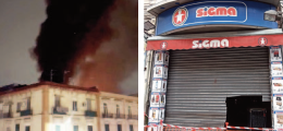 Incendio in un supermercato, nove famiglie sfollate