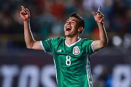 Lozano rigorista in gol nel 2-2 tra Messico e Gamaica 