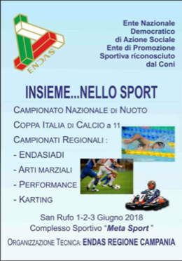 Dall'1 al 3 giugno San Rufo ospita "Sport Insieme"