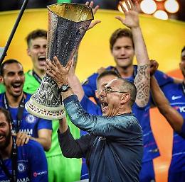 Europa League, il Chelsea di Sarri strapazza l'Arsenal 4-1