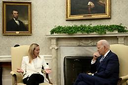 Meloni: «Con Biden smontata falsa propaganda, Italia seria e affidabile»