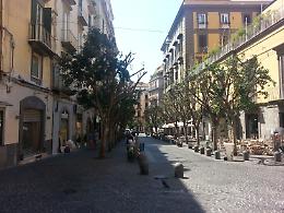 Via Chiaia, finalmente potati gli alberi. Soddisfazione di residenti e commercianti