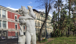 Torna in Villa comunale la statua del Fauno con capretto 