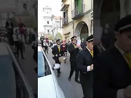 Nozze di Tony Colombo, il corteo in carrozza