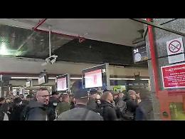 I tifosi dell'Eintracht giunti a Napoli