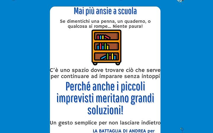 Venerdì ad Afragola si inaugura “Lo scaffale di Andrea”