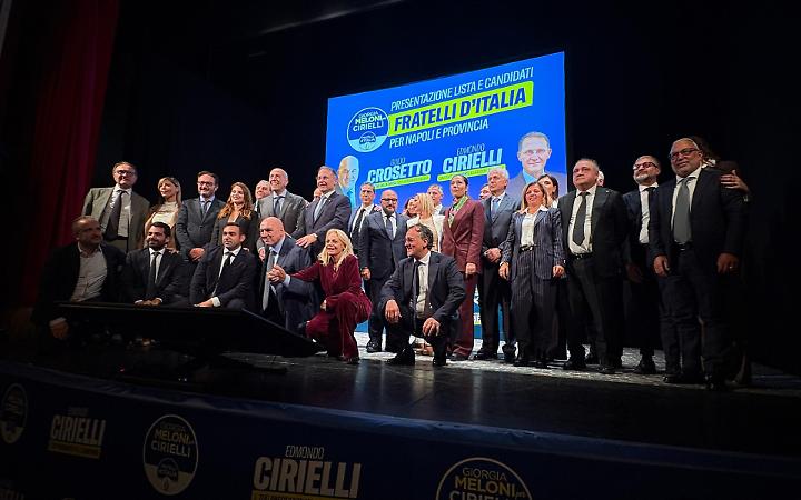 Crosetto: «Cirielli cavallo di razza, si possono vincere elezioni»