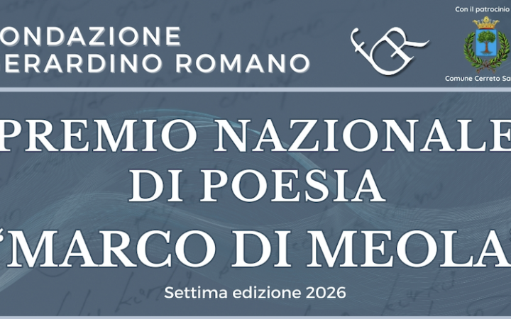 Premio nazionale di poesia &ldquo;Marco Di Meola", al via la settima edizione 2026