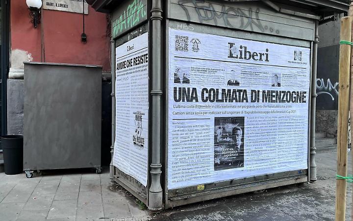 Edicola parlante a Napoli, &laquo;No a lavori per America's Cup a Bagnoli&raquo;